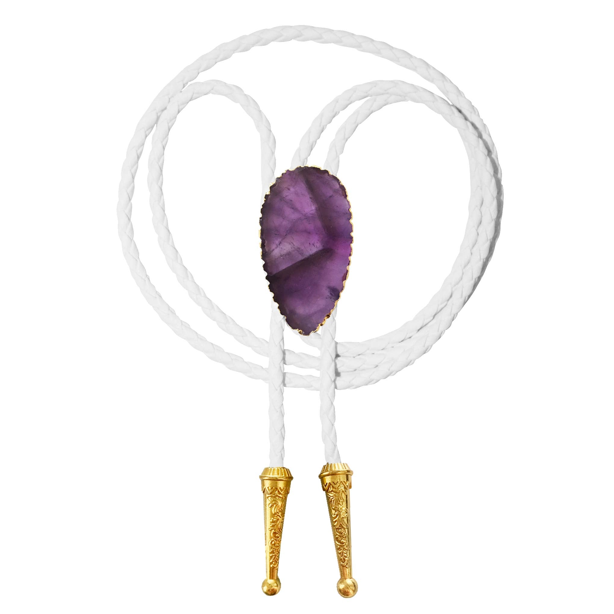 Gemstone Bolo Tie - Amethyst