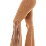 Fringe Foldover Yoga Pants