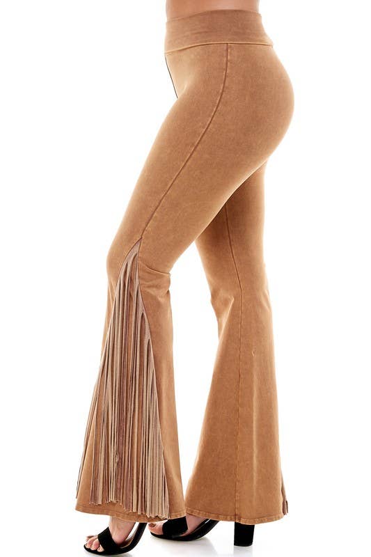 Fringe Foldover Yoga Pants