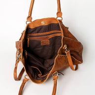 Genuine Leather Tote with Fringe