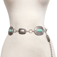 Vintage-Inspired Concho Chain Belt