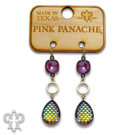 Swarovski® crystals Iridescent rainbow teardrop earrings