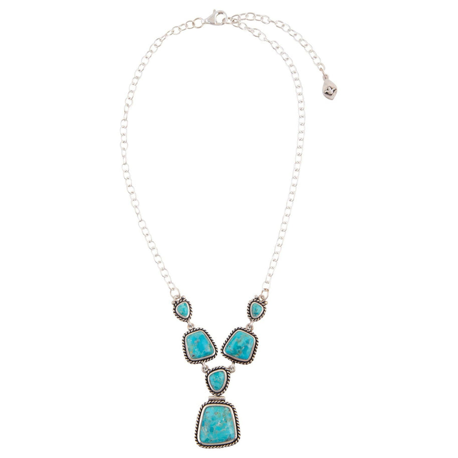 Earth and Sky Blue Turquoise Silver Necklace