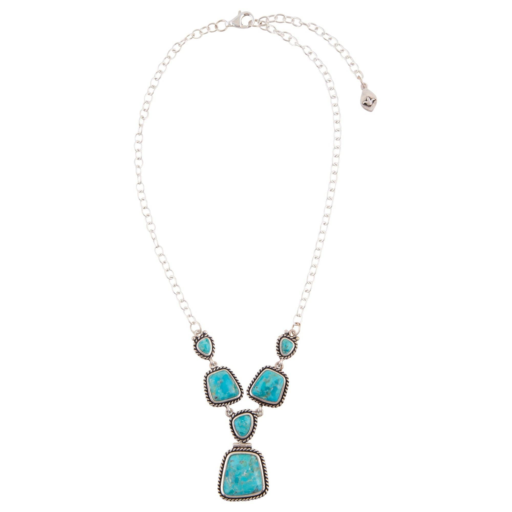Earth and Sky Blue Turquoise Silver Necklace
