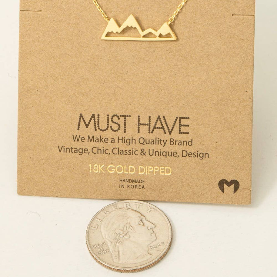 Mountain Cutout Pendant Necklace