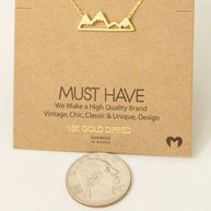 Mountain Cutout Pendant Necklace