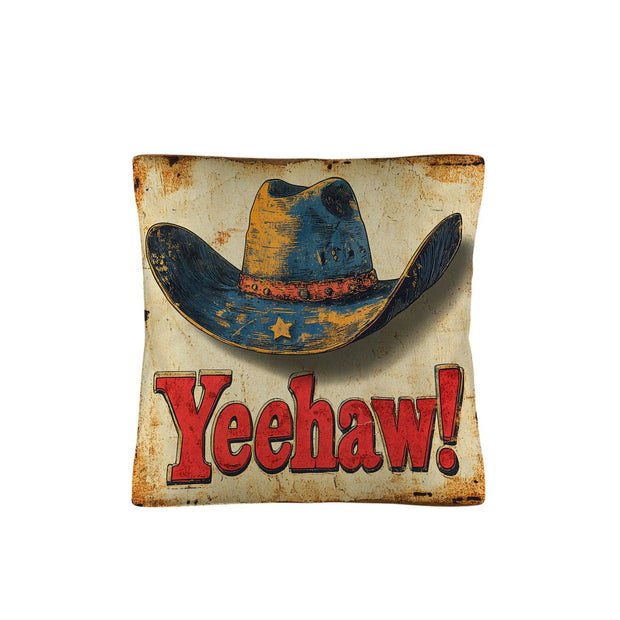 Vintage Western Yeehaw Pillow