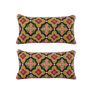 Embroidered Retro Canvas Pillow