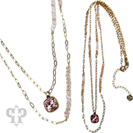 Swarovski® crystal paperclip chain necklace