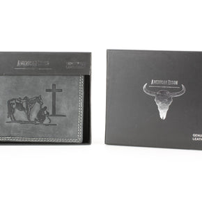 Men’s Bi-Fold Wallet with Praying Cowboy Emboss
