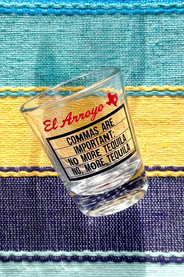 Commas Are Important Marquee Shot Glass