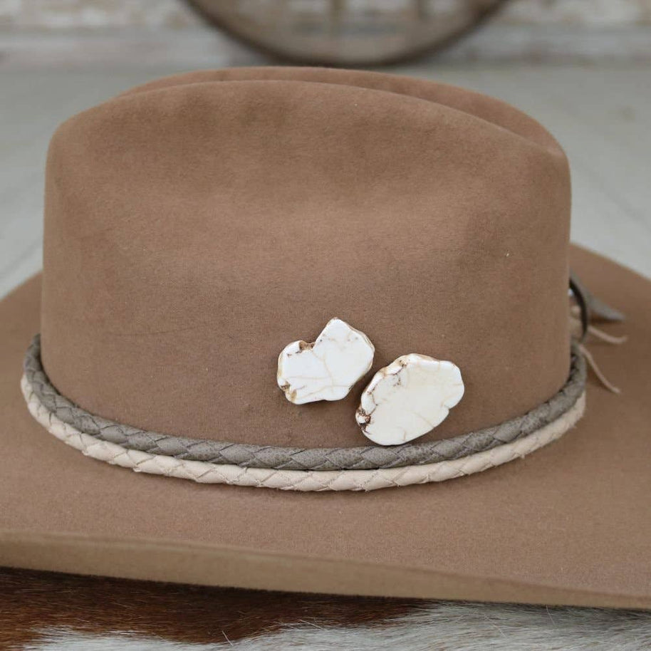 White Stone Hat Pin