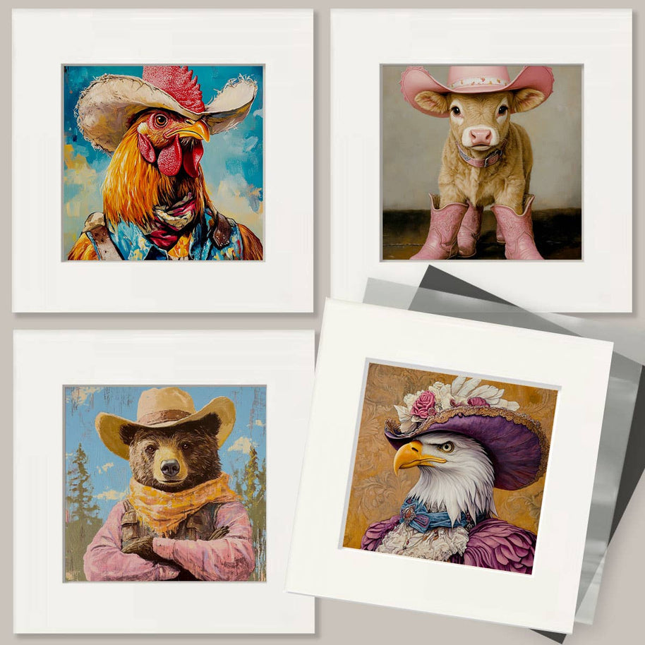 Cow Cowhand Art Print