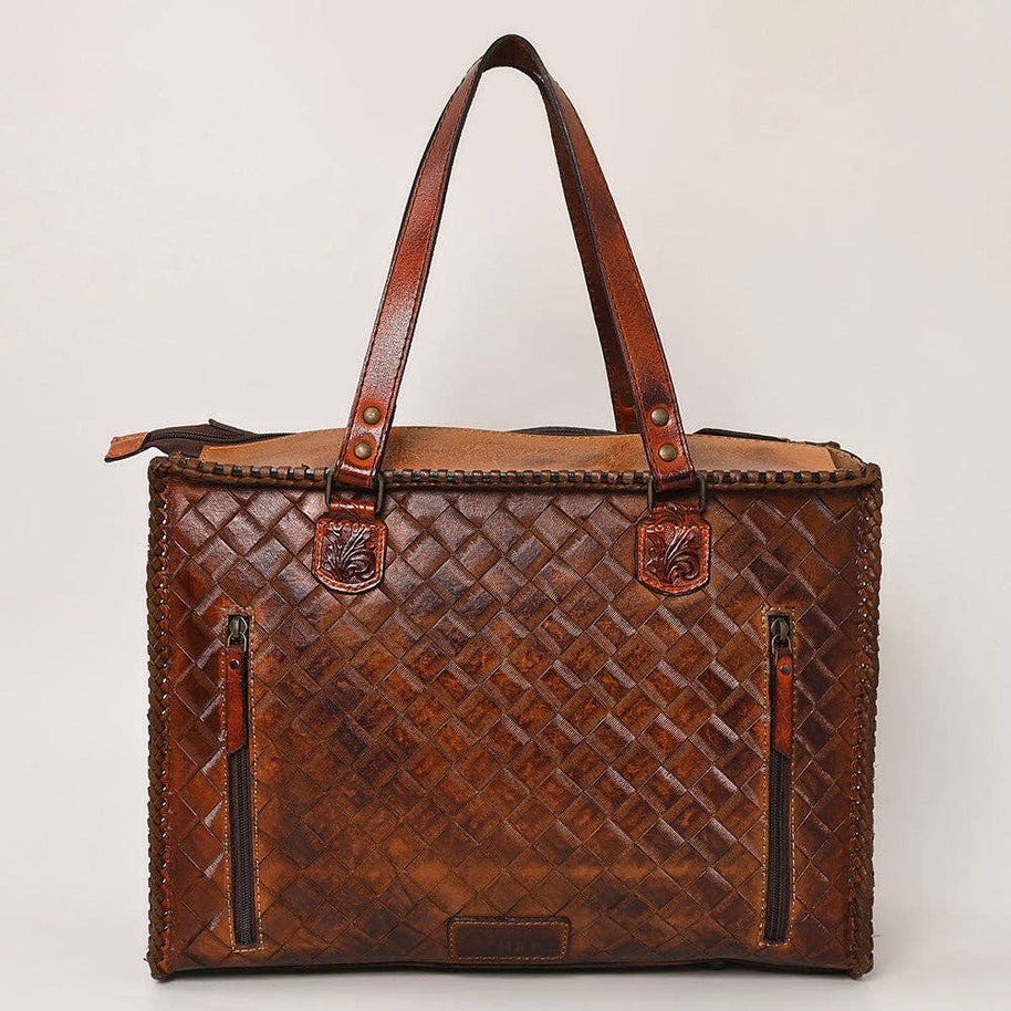 Tooled Leather Tote