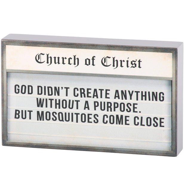Mosquitoes Come Close Block Sign