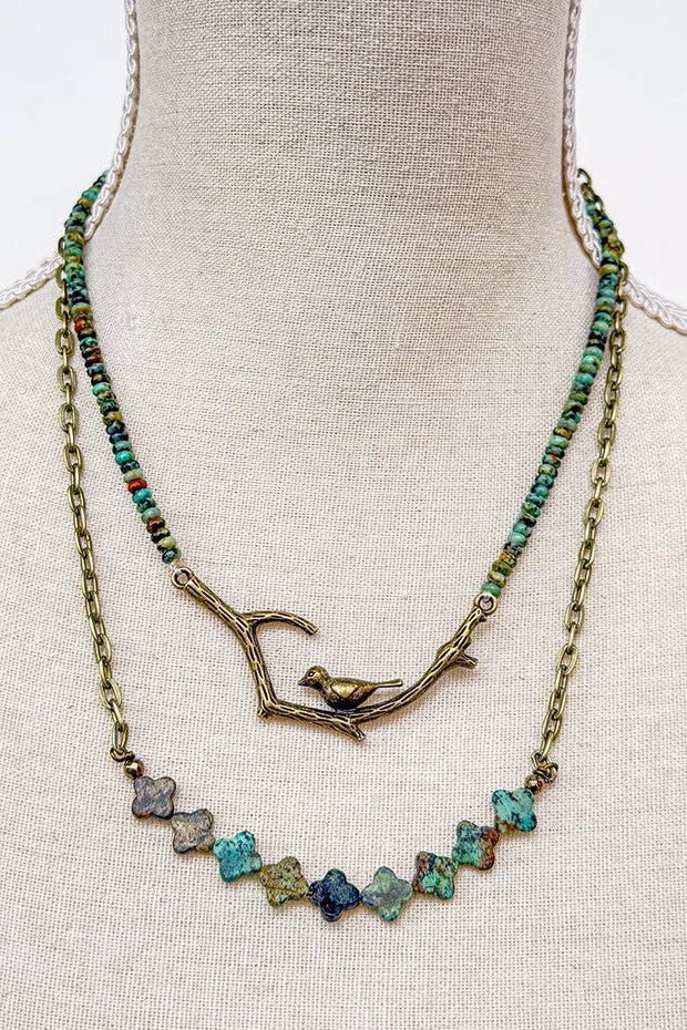 Braelyn Necklace - African Turquoise