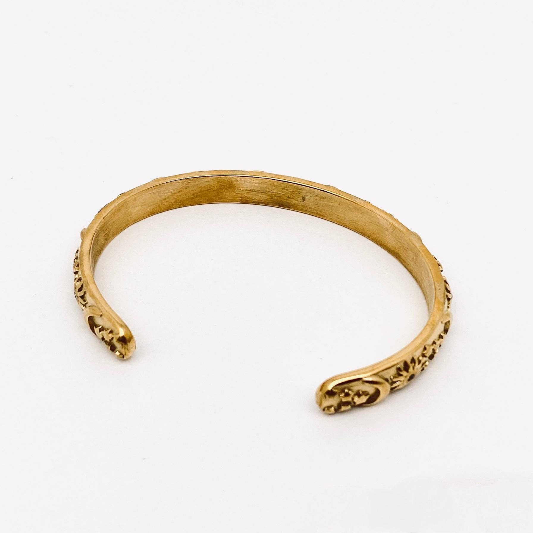 18K GP S Steel Star Moon Sun Cuff