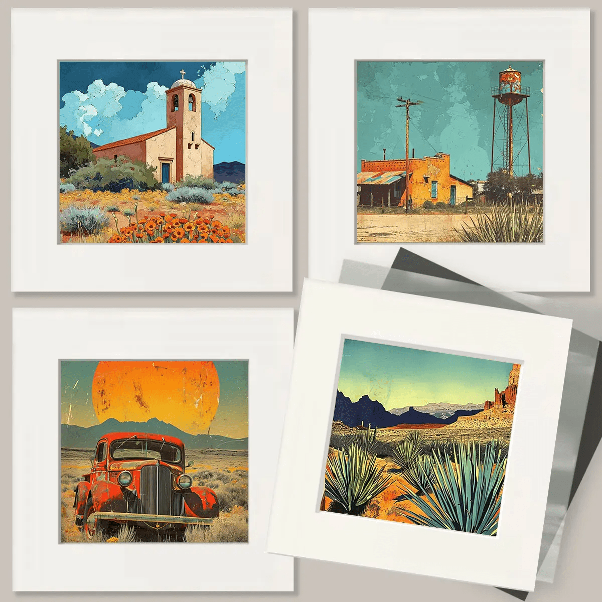 Snake Amid Cactus Art Print