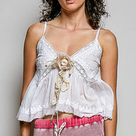 V-Neck Embroidered Top