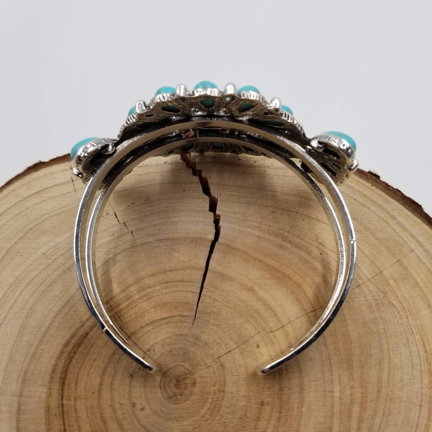 Retro Turquoise Half Stone Bracelet