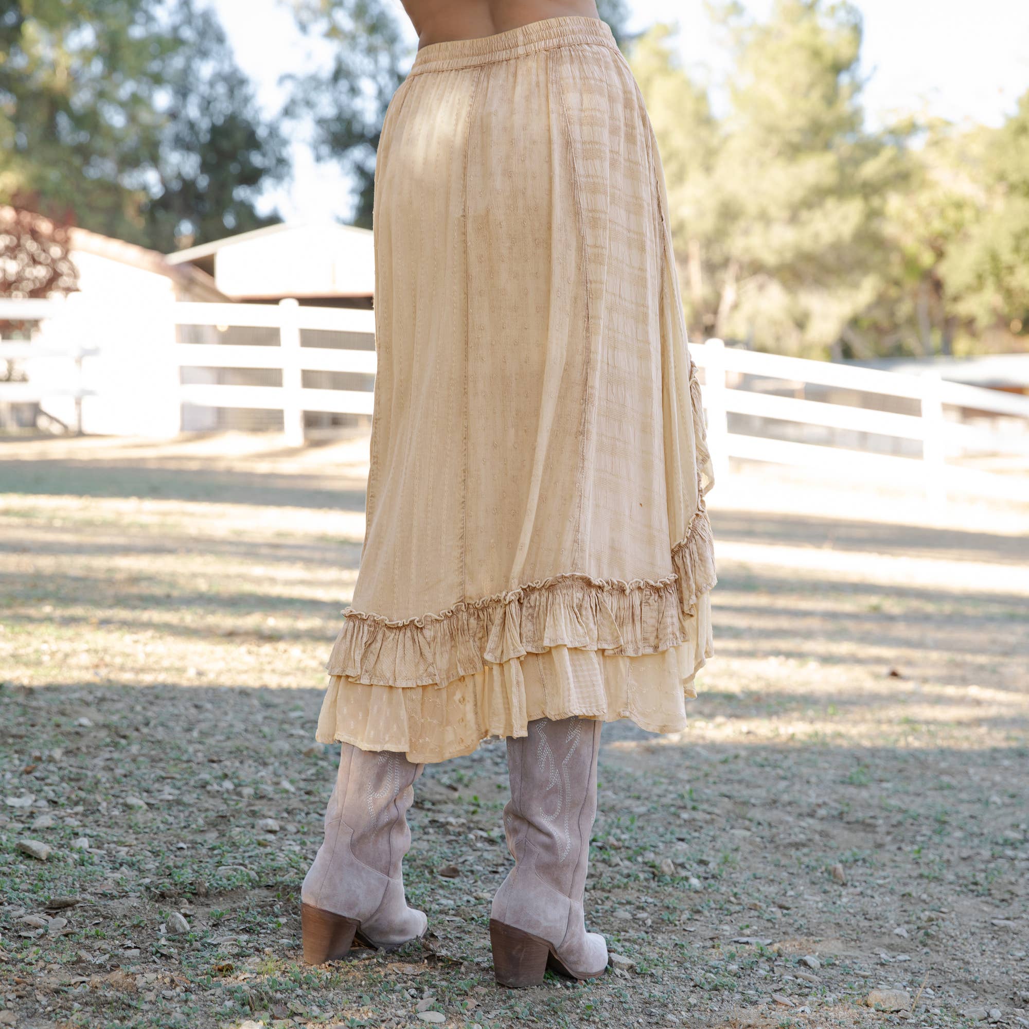 Boho Ruffle Skirt
