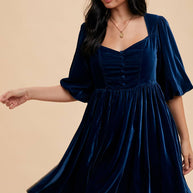 Sweetheart Velvet Mini Dress
