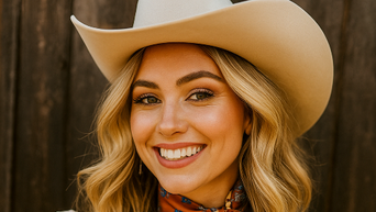 Brown and Tan Western Skinny Mini Wild Rag / Cowgirl Necktie #TW137