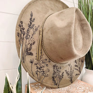 Engraved Floral Hat