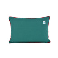 Green Velvet Floral Pillow