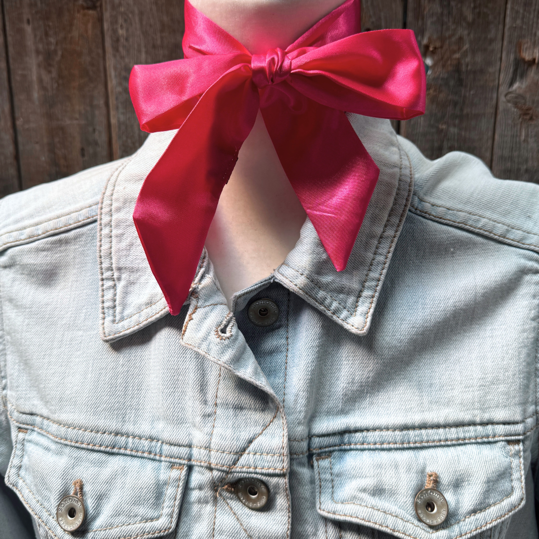 Hot Pink Western Skinny Mini Wild Rag  / Cowgirl Necktie #TW309