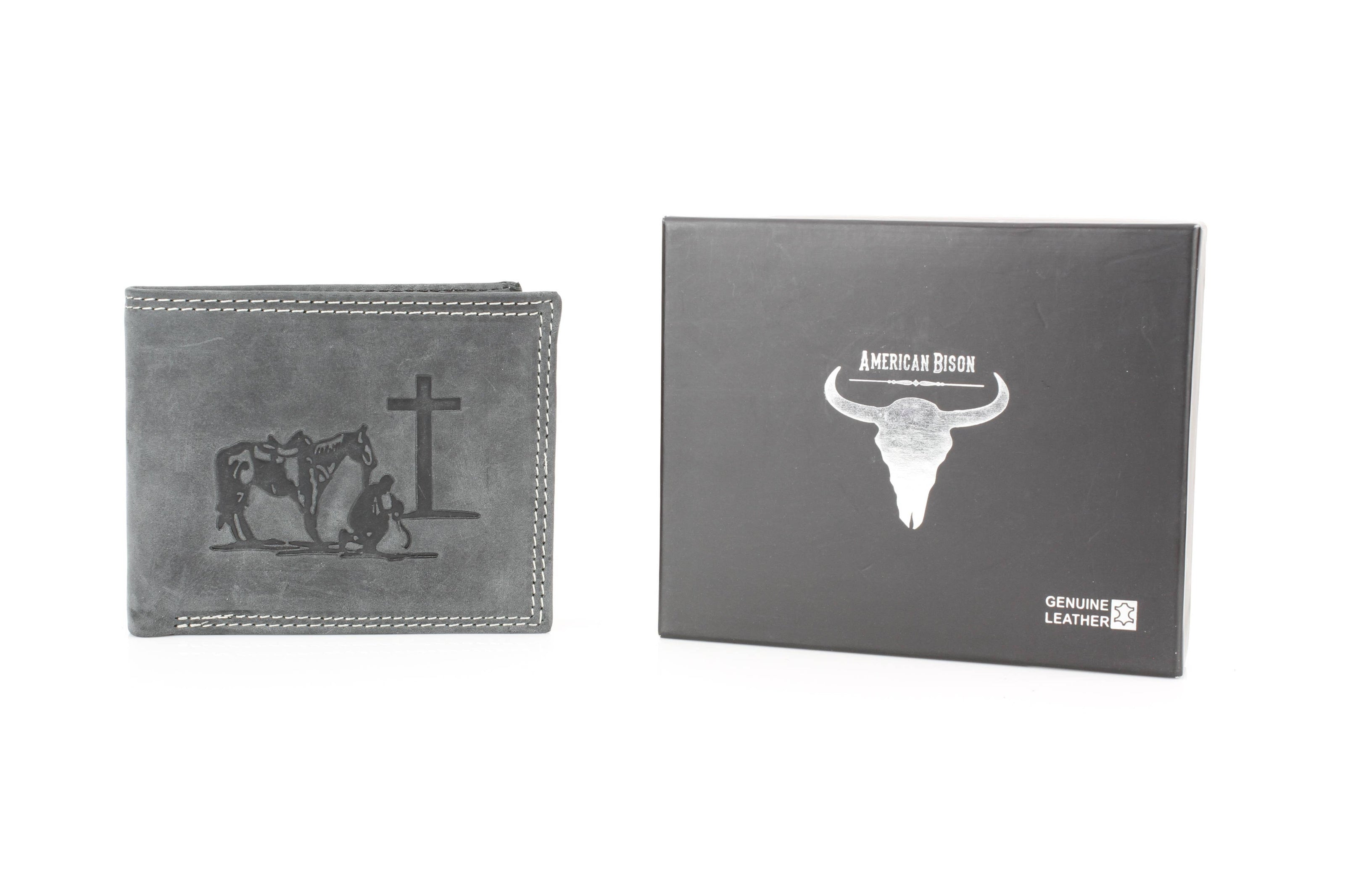 Men’s Bi-Fold Wallet with Praying Cowboy Emboss