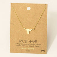 Dainty Bull Head Necklace
