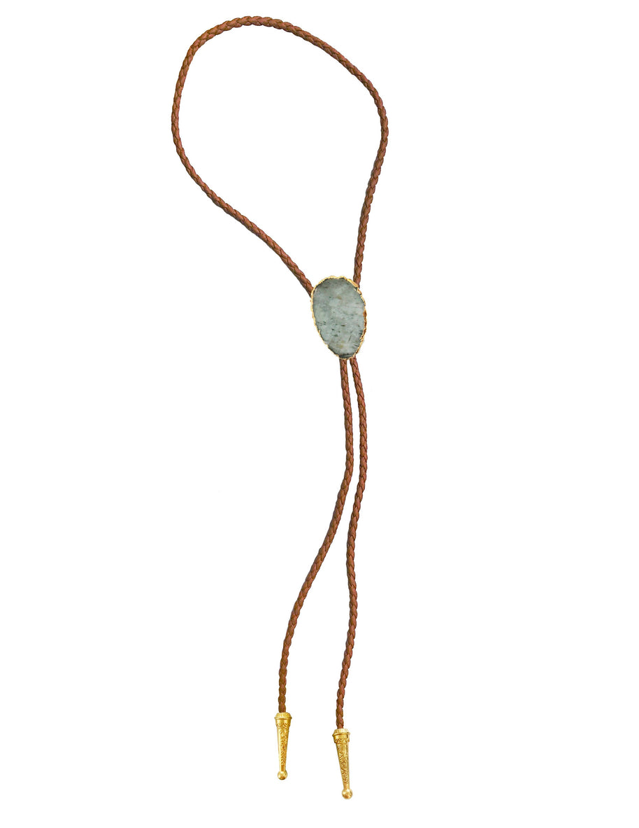 Gemstone Bolo Tie - Aquamarine