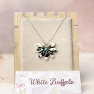 White Buffalo Blooming Chain Pendant