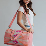 Orange & Pink Aztec Duffel Bag