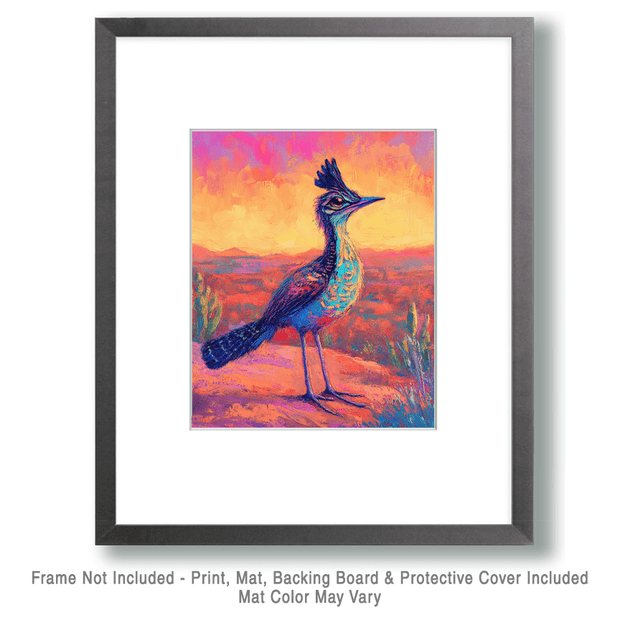 Roadrunner at Sunset - Western and Southwestern Art Prints