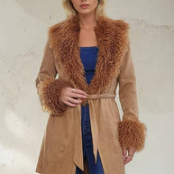 Penny Lane Faux Suede Fur Coat