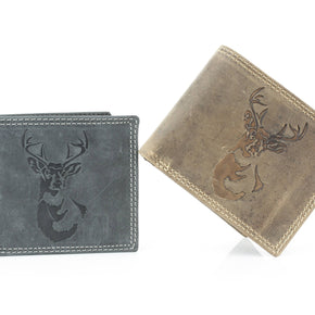 Men’s Bi-Fold Wallet with Deer