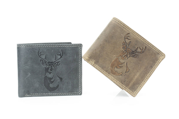 Men’s Bi-Fold Wallet with Deer