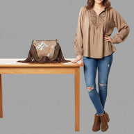 Wallet Hair-On Genuine Western Leather Women Bag