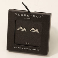 Mini Rhinestone Mountain Stud Earrings