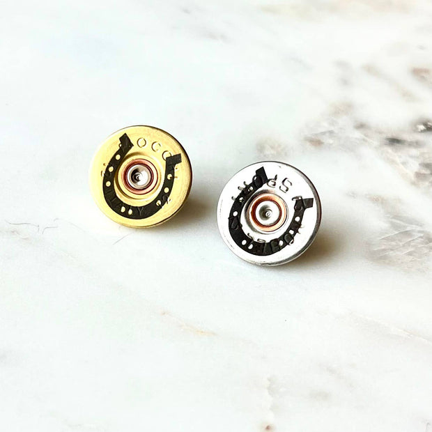 Shotgun Shell HORSESHOE Lapel Pin
