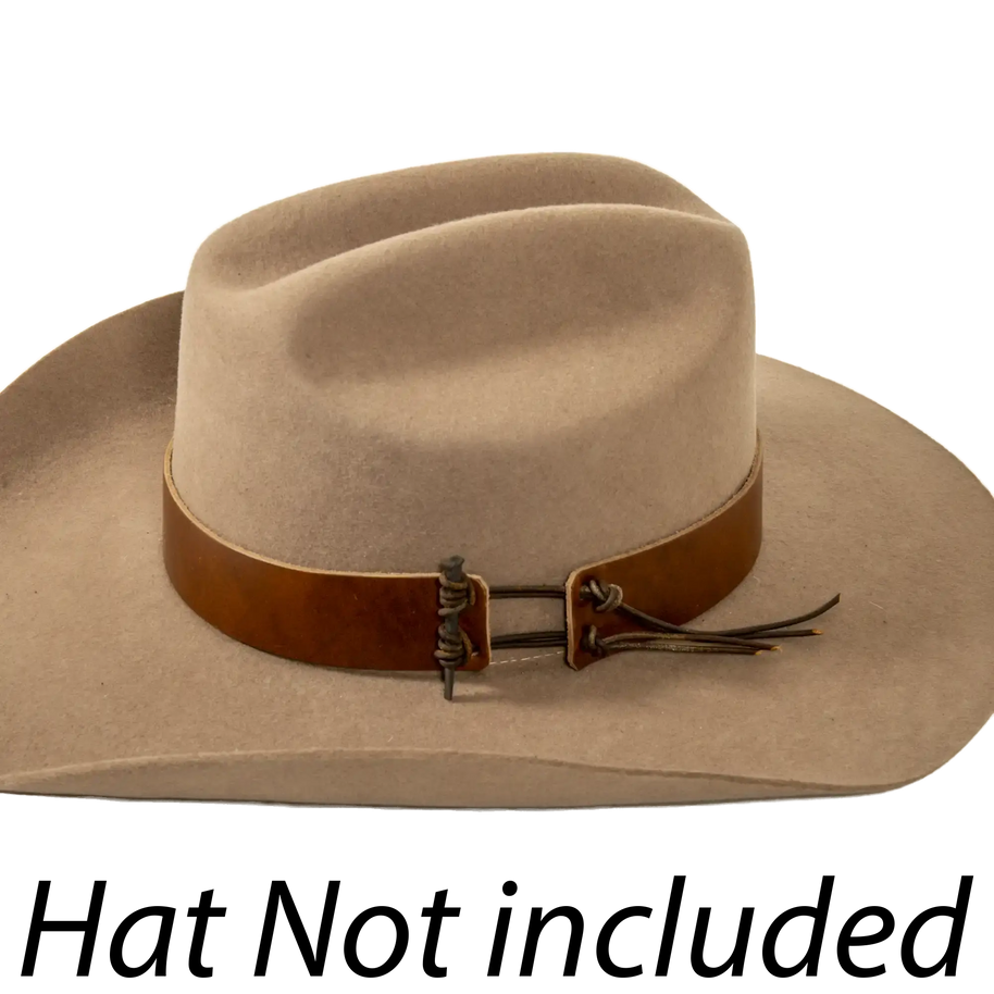 Genuine Leather Hat Band - Style Rawhide