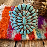 Handcrafted Turquoise & Sterling Silver Cuff Bracelet