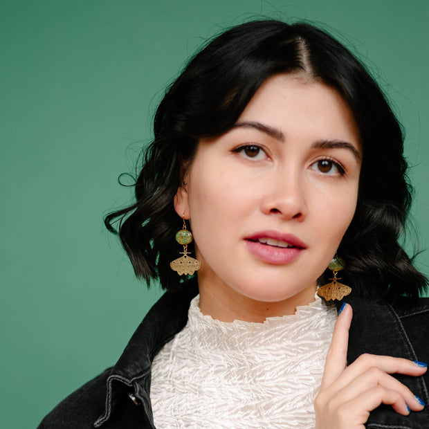 Crushed Moth Earring