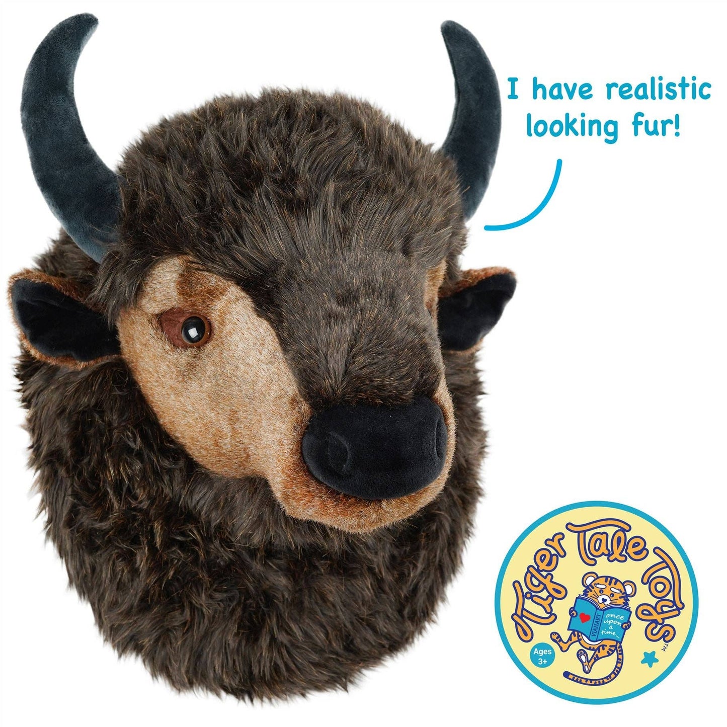 Brillo the Bison | 17 Inch Stuffed Animal head Plush