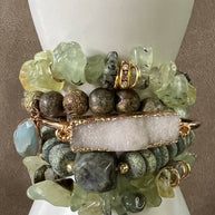Elyse Bracelet Set Laboradite/Green