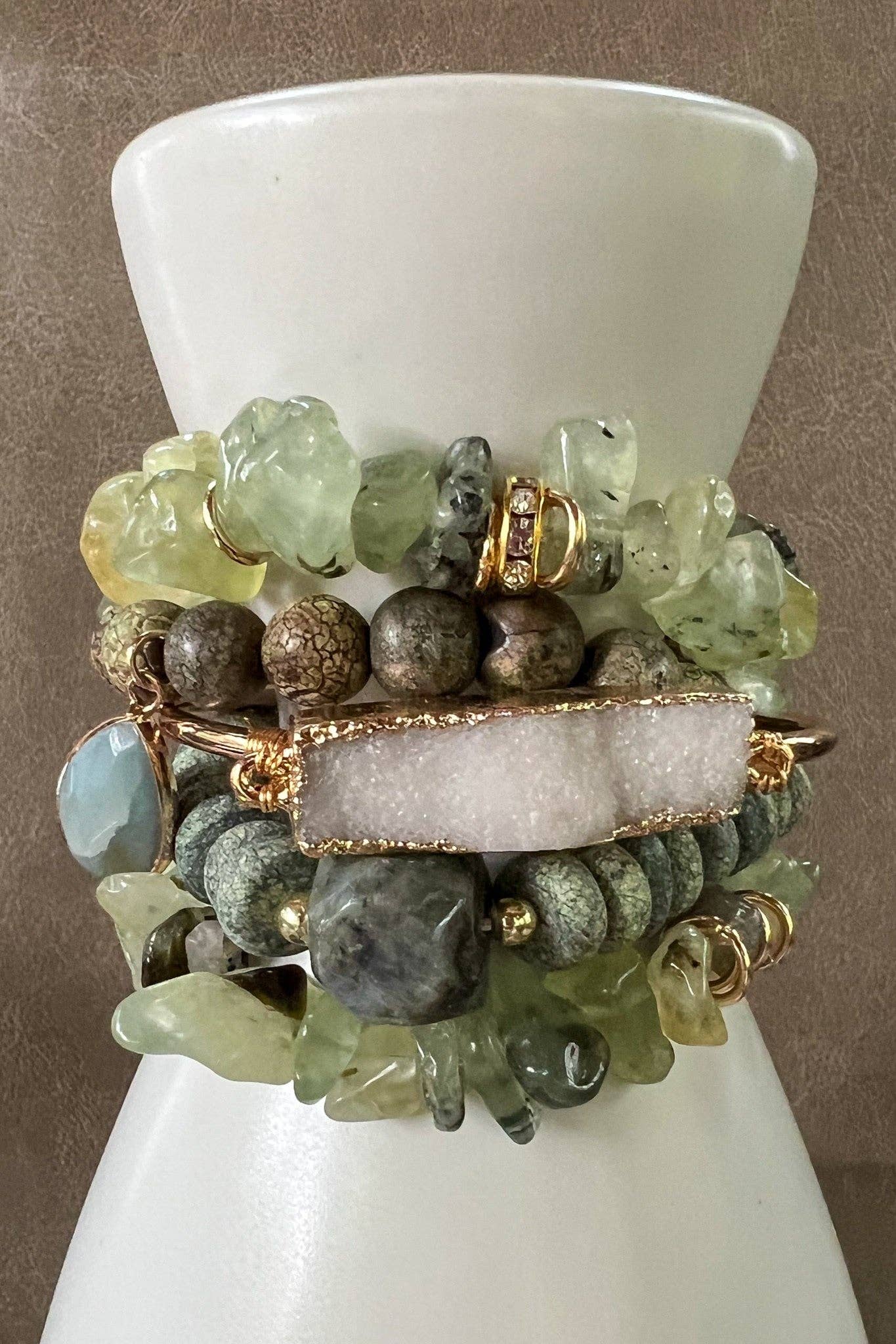Elyse Bracelet Set Laboradite/Green