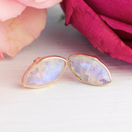 Mila Leaf Earrings - Rose Gold