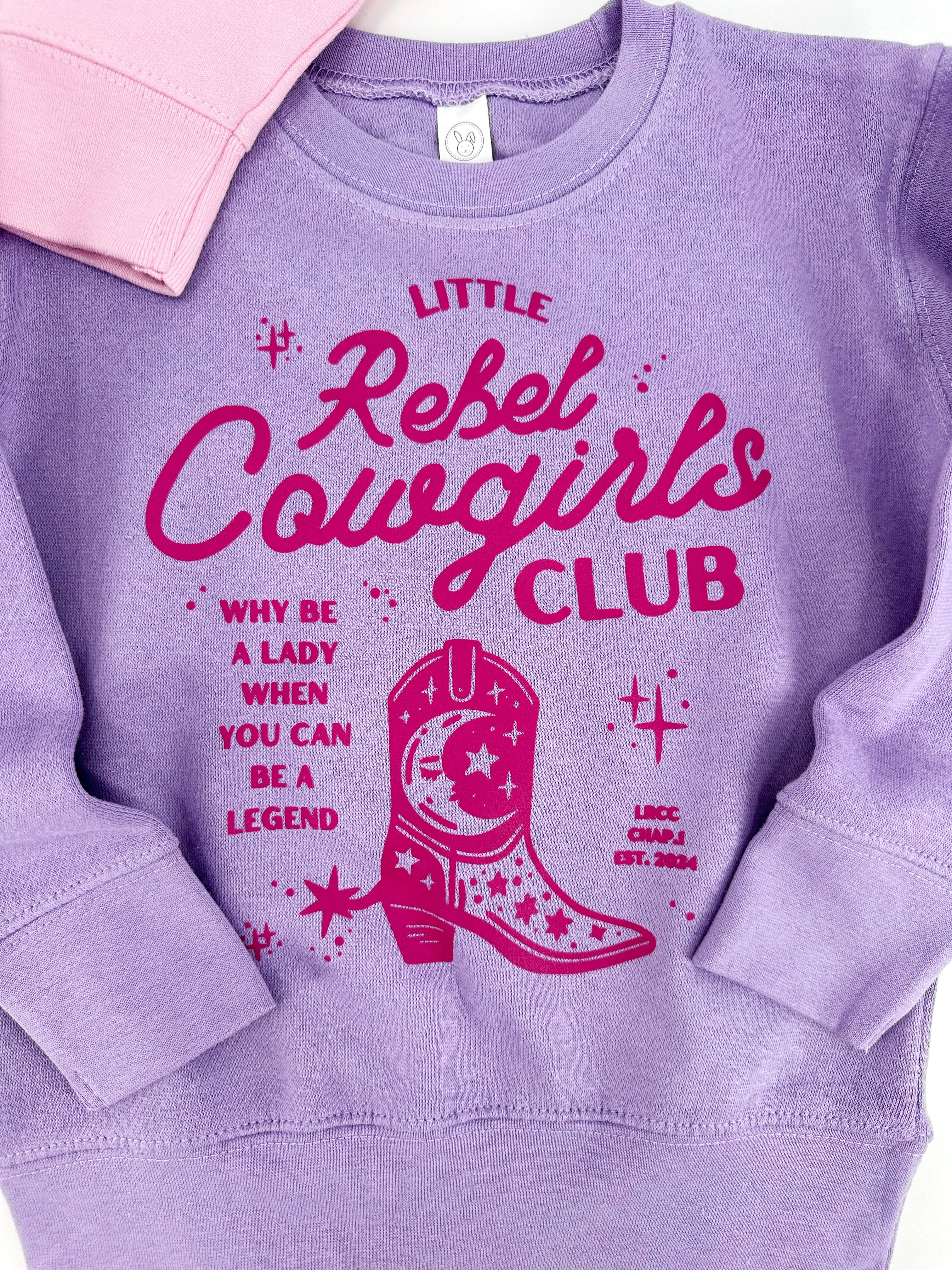 Cowgirl Sweatshirt, Pink Western Shirt for girl, purple boot
